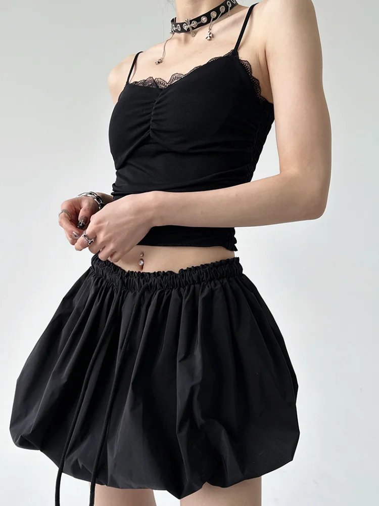韓国人気ファッション[COVERNAT] (W)BALLOON MINI SKIRT MUSINSA公式 | COVERNAT WOMAN Women's Balloon Mini Skirt Black