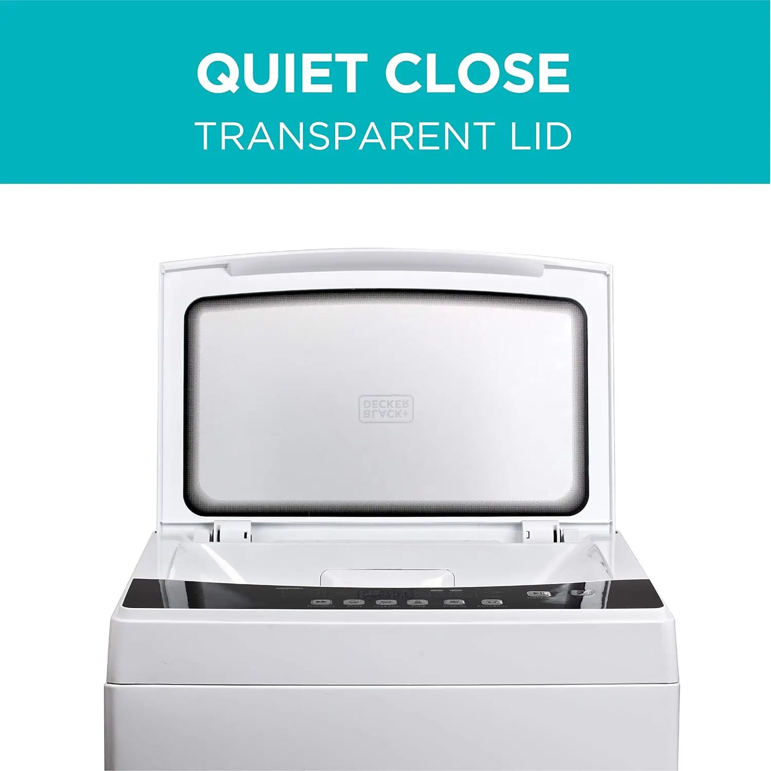 Small Portable Washer, Washing Machine for Household Use, Portable Washer 1.7 Cu. Ft. with 6 Cycles, Transparent Lid & LED