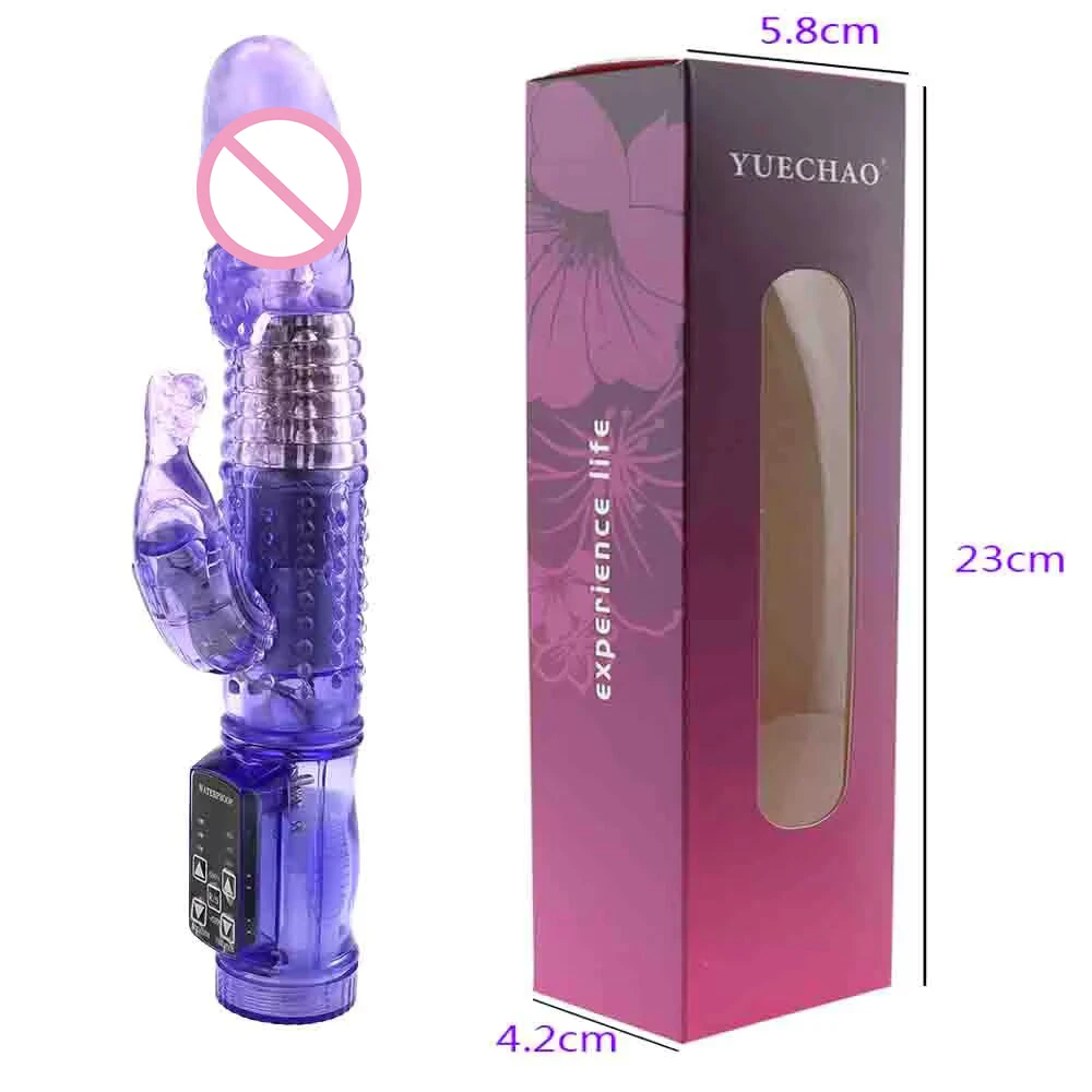 Rotation 12 Speed Rabbit Vibrators Realistic Dildo Clitoris stimulator Erotic Sex Toys G Spot Vibrators Adult Sex Toys for Women