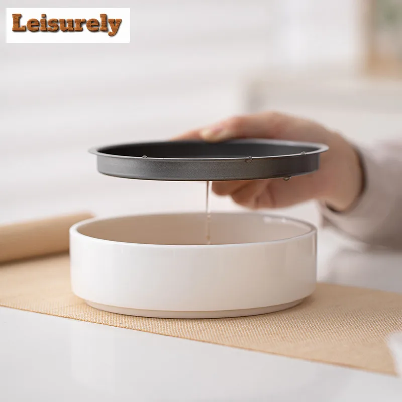 Sheep Fat Jade Porcelain Pot Bearing Holder Boutique Water Storage Dry Brew Table Tea Tray Pot Base Chinese Kung Fu Teaset Craft