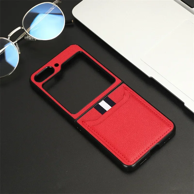 Leather Phone Case with Card Holder and Fall Protection Sleeve Cover