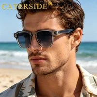 Lunettes de soleil carrées classiques CATERSIDE pour hommes, monture avec insert central, lunettes de soleil de luxe pour femmes, idéales pour les voyages, la plage, les fêtes, les festivals, cadeaux 3
