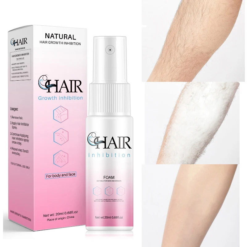 Hair removal spray Hair growth removal inhibitor 2 Minutes Fast Hair Removal Spray Painless Hair Growth Inhibitor Arm Armpit Leg Permanent Depilatory for Men Women Repair Care