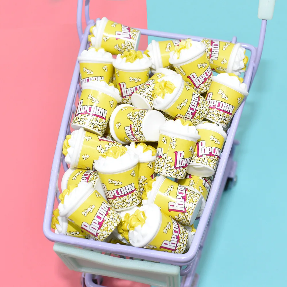 Doll Accessories 5pcs 1/12 Scale Popcorn for BJD Dolls Miniature Dollhouse Food Mini Popcorn Bucket for Dollhouse Decor Kids Toys