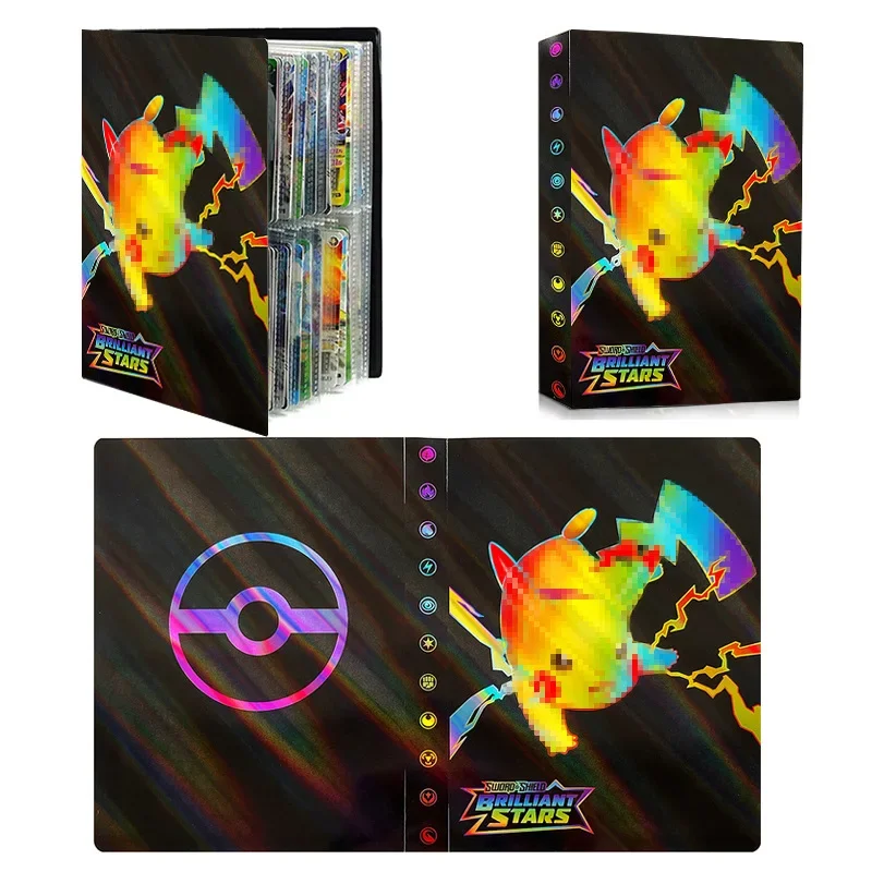 Card Album Laser Charizard Squirtle Holder Binder Collections Folder Anime Card Protector Notebook Pokemones Album 240Pcs Card Book