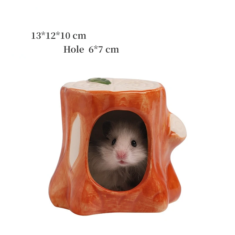 Pottery Hamster House Pet Bed Hideout Hut Hamster Gerbil House Guinea Pig Nest Sleeping Bed Ceramic