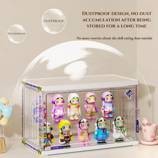 POP MART-Boîte transparente en acrylique pour figurines à collectionner, organisateurs de jouets de bureau LEGO, boîte ennemi, haute définition 2