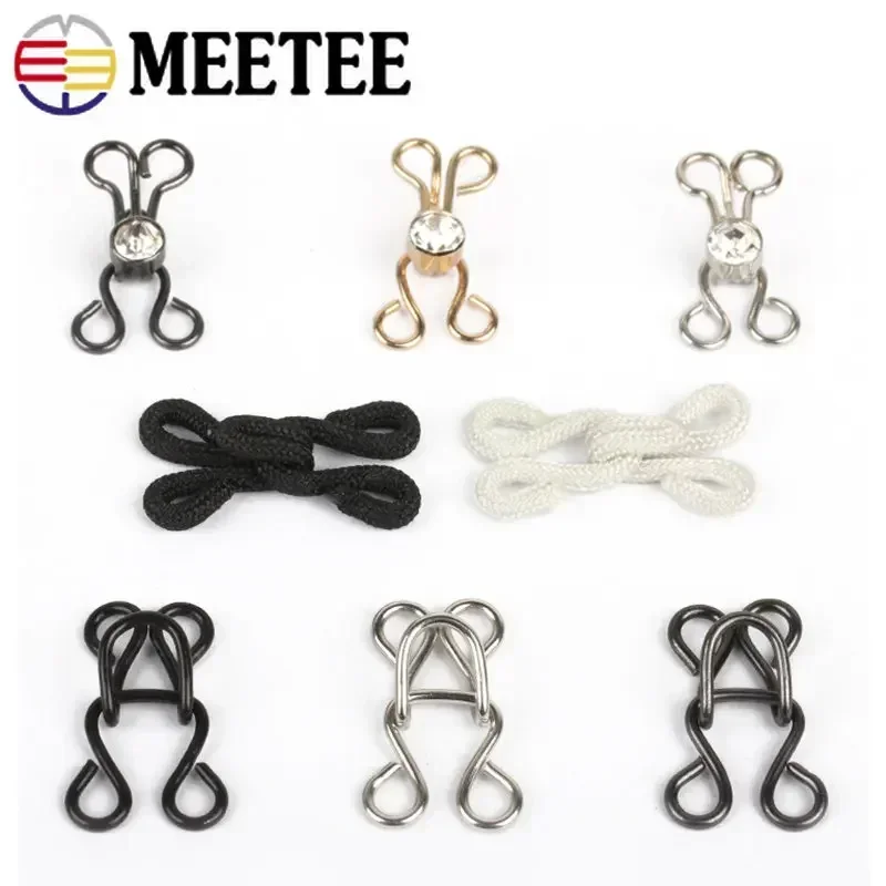 30/50Sets Metal Invisible Button For Underwear Skirt Coat Adjust Buckles Collar Hook Garment Pants Clasp DIY Sewing Accessories