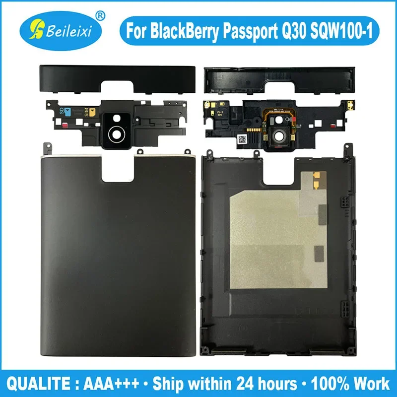 

For BlackBerry Passport Q30 SQW100-1 Protective Rear With Camera Lens Housing Battery Back Cover Top Bottom Down Cover Cap