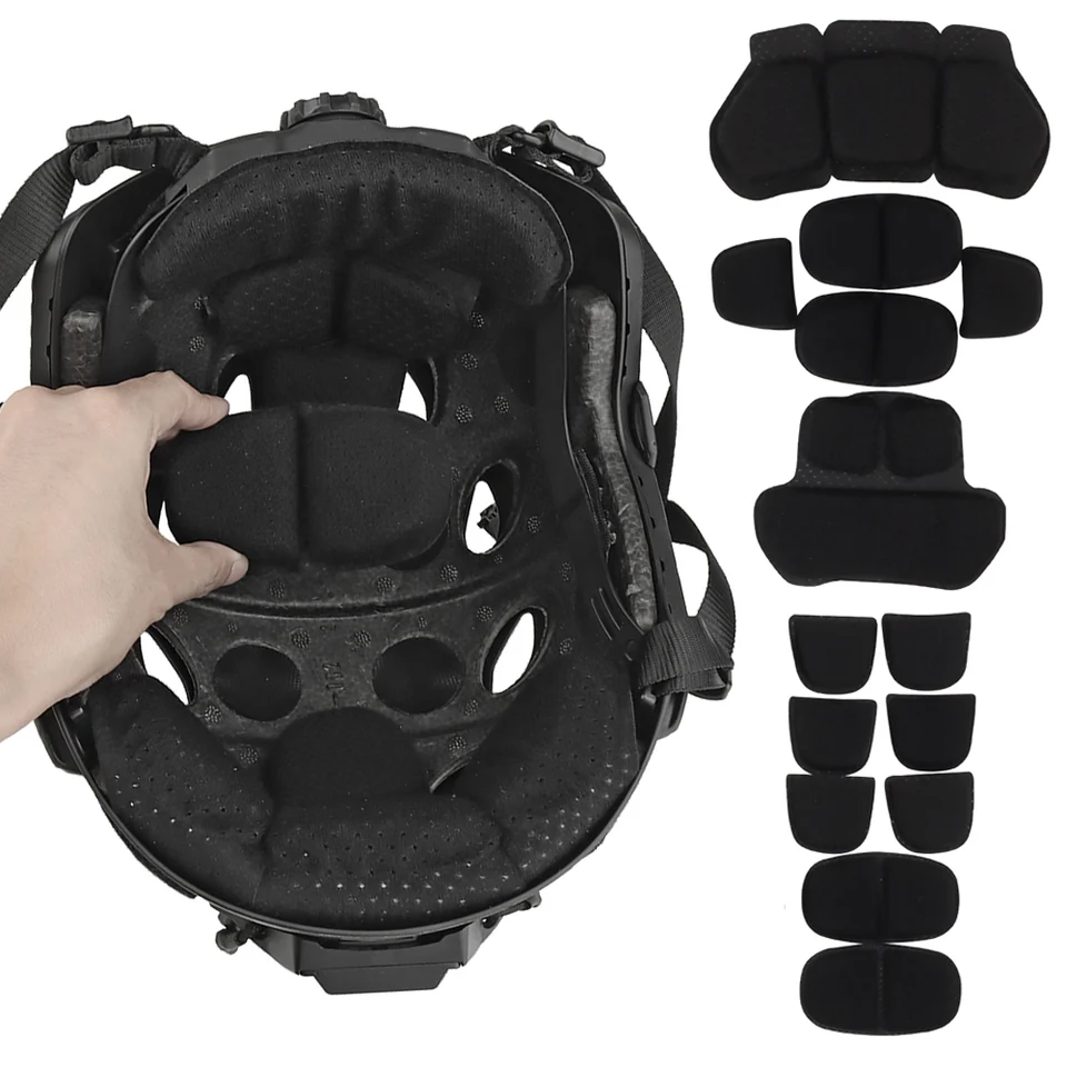 Aoutacc Cuscinetti universali per casco Airsoft, kit di imbottitura in schiuma di ricambio per caschi FAST/MICH/ACH/USMC/PASGT