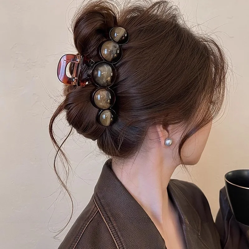 Hair Clips Claw Pearl High-end Beads Woman Hair Clips Luxury Shark Clip Hair Accessories for Ladies Hair Clip Set