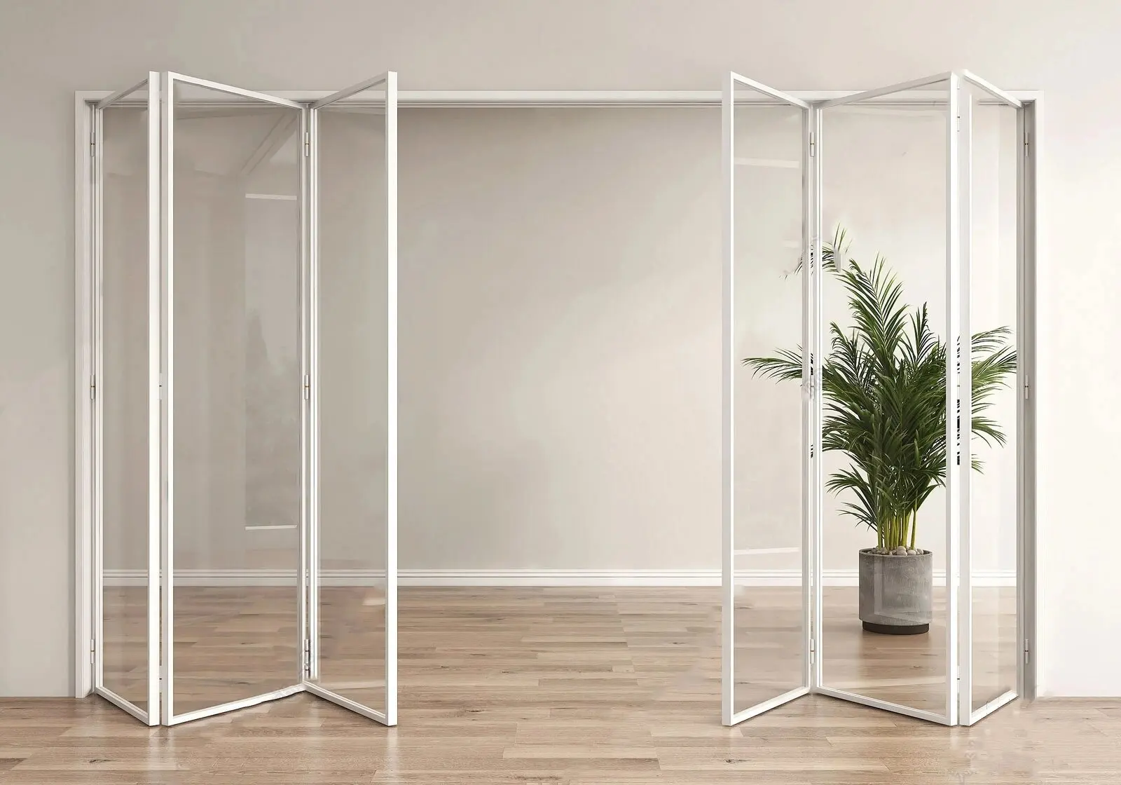 Aluminum Folding Door Latest Design Bifold Door Waterproof Exterior Double Glazing Patio Tempered Glass Accordion Doors