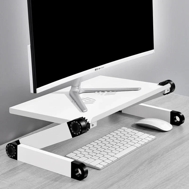 Lifting Computer Booster Adjustable Desk Monitor Shelf Desktop Monitor Support Base Bracket Office Workstation Notebook foldable computer monitor rack tv set top box holder shelf monitor screen bracket router remote stand storage tv top rack shelf