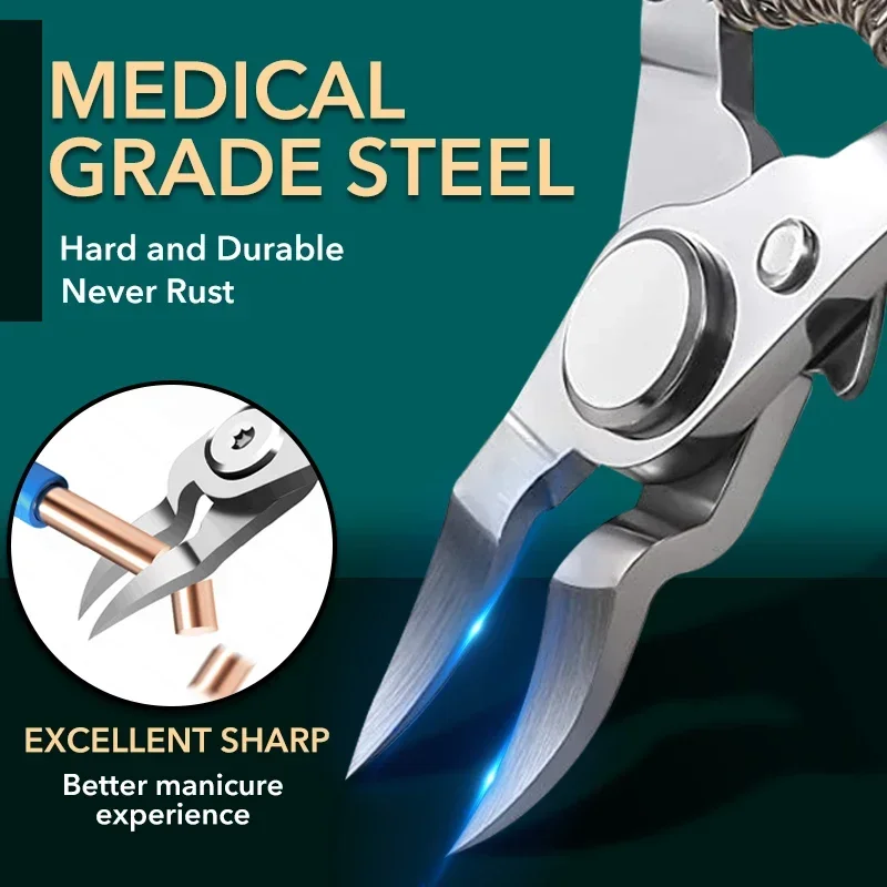 1pc Multi-Purpose Nail Care Kit with Precision Cutters & Ergonomic Grip,Compact Travel-Friendly Design for Thick Nails