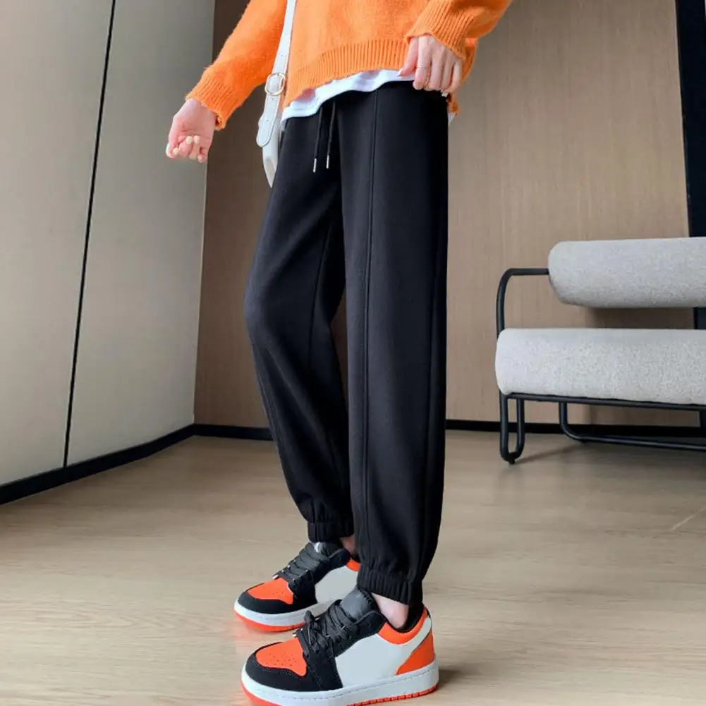 

Women Loungewear Comfortable Women's Sweatpants with Adjustable Drawstring Waist Pockets Wide Legs for Travel Fitness Leisure