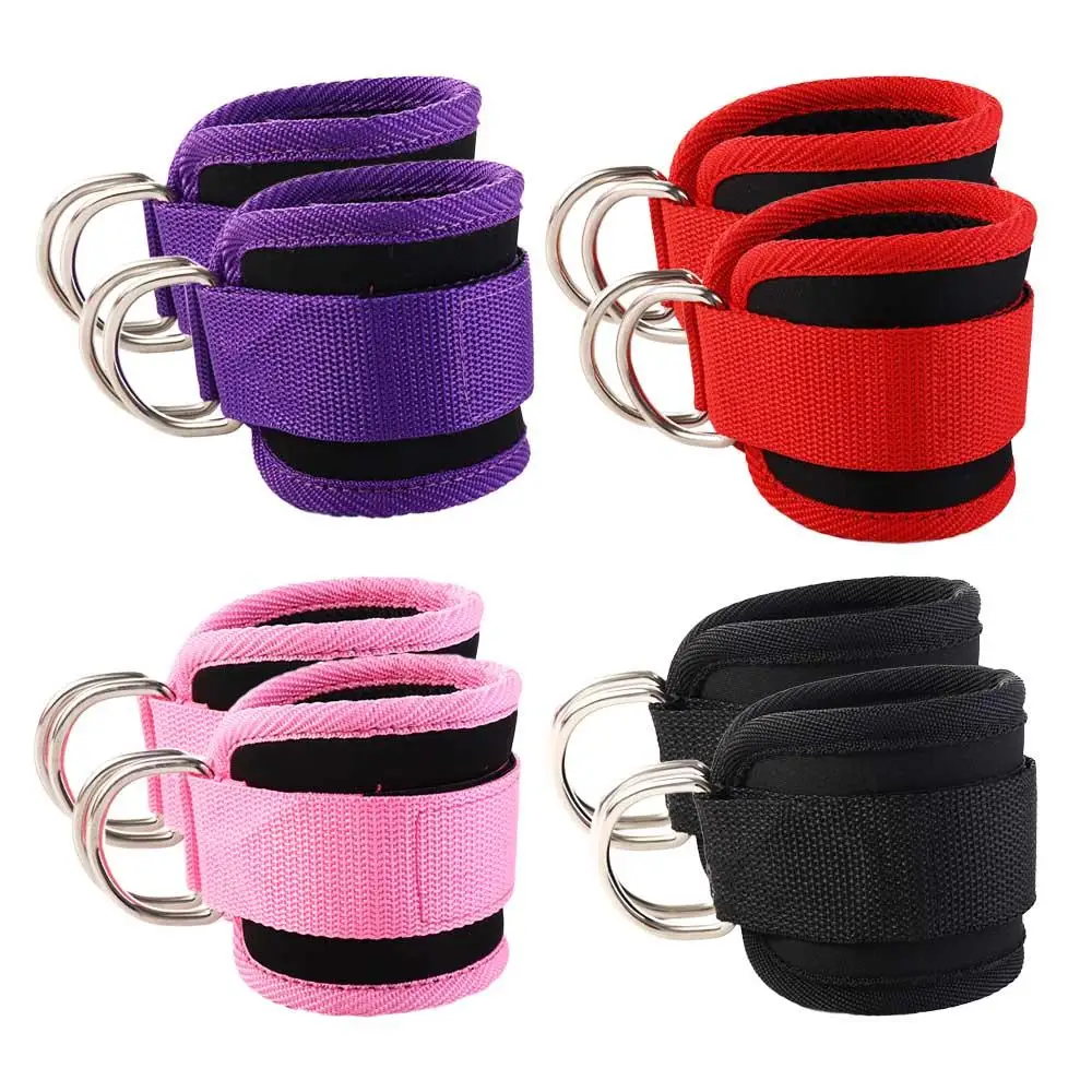 

Glute Workouts Ankle Buckle Leg Exercises Double D-Ring Ankle Cuffs Gym Workouts Leg Strength Trainer Cable Ankle Straps