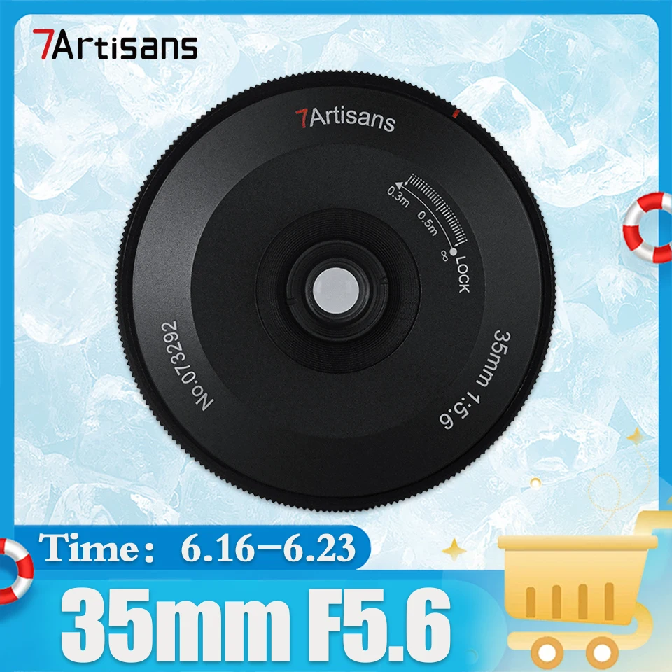 카메라 촬영용 초박형 팬케이크 렌즈, 소니 E 니콘 Z 캐논 RF 라이카 M L 마운트, MF 풀 프레임, 35mm F5.6, 7artisans Best5 카메라 촬영용 초박형 팬케이크 렌즈, 소니 E 니콘 Z 캐논 RF 라이카 M L 마운트, MF 풀 프레임, 35mm F5.6, 7artisans Best5