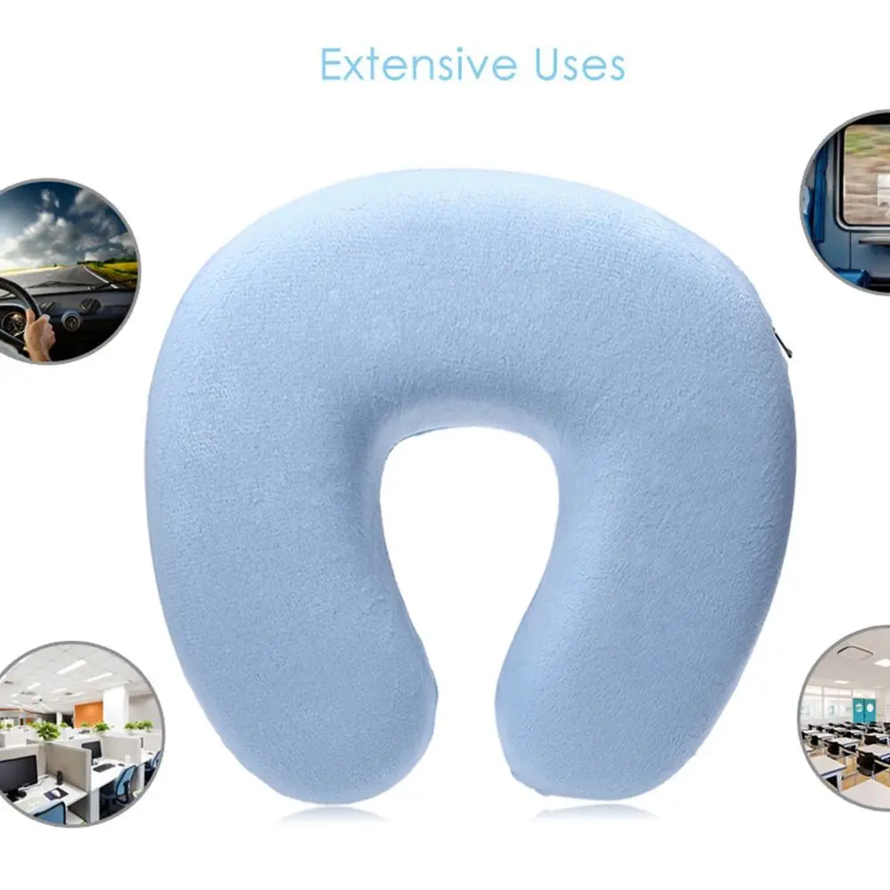 Description Picture 5 of itemUniversal Inflatable Convenient Soft Support Travel U Shaped Air Pillow Cushion Neck Head