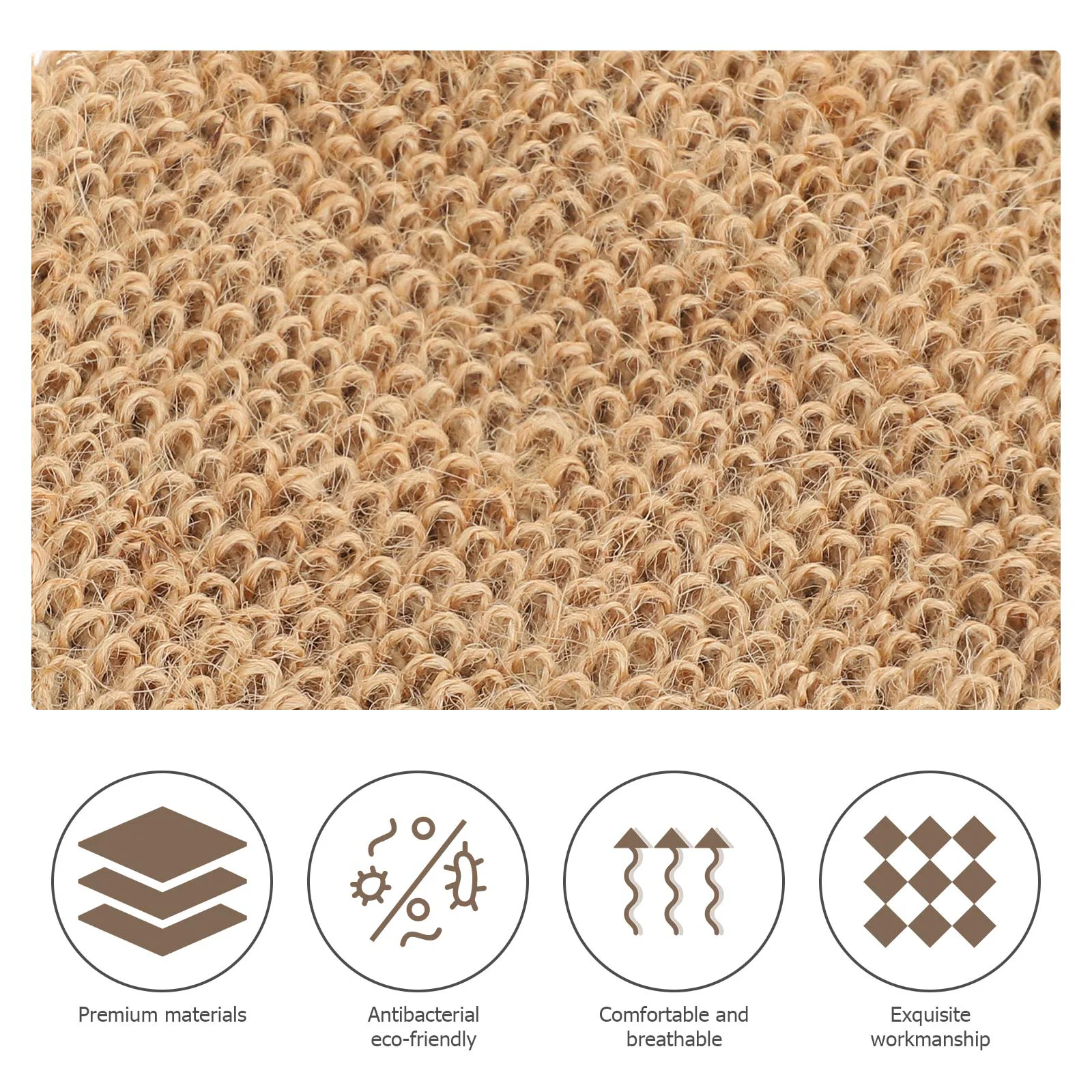 2 PCS Jute Bath Gloves Scrubbing Towels for Body Shower Hand Cleaning Washing Tool 2