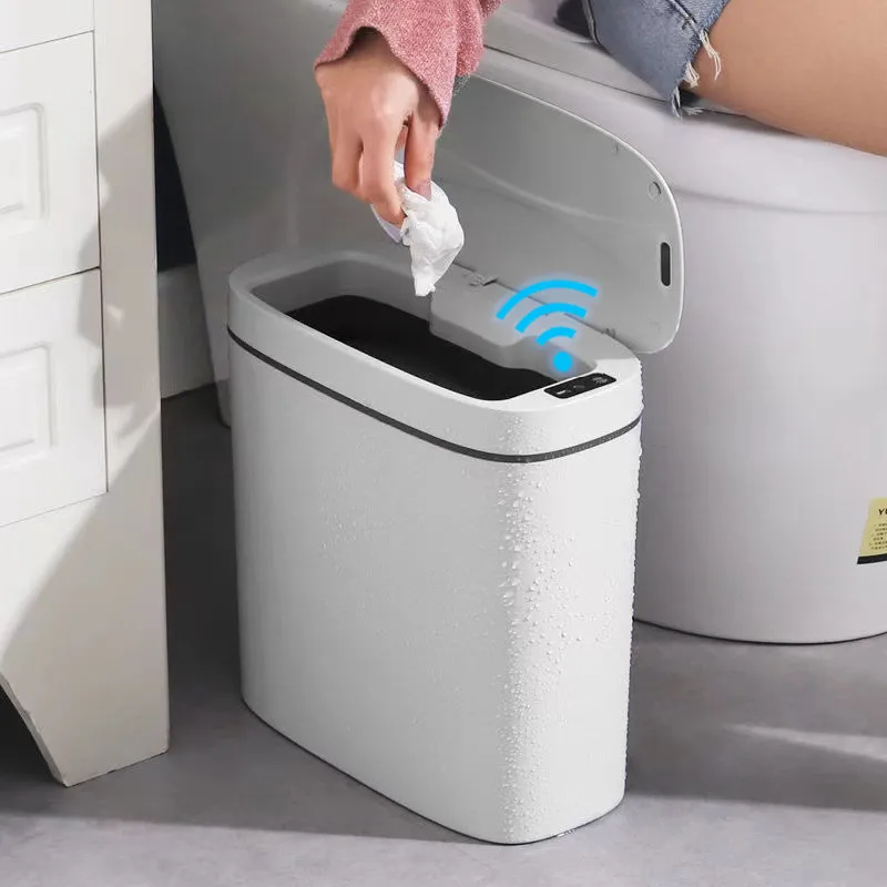 14L Smart Sensor Trash Can Electronic Automatic Bathroom Toilet Bedroom Living Room Waterproof ...