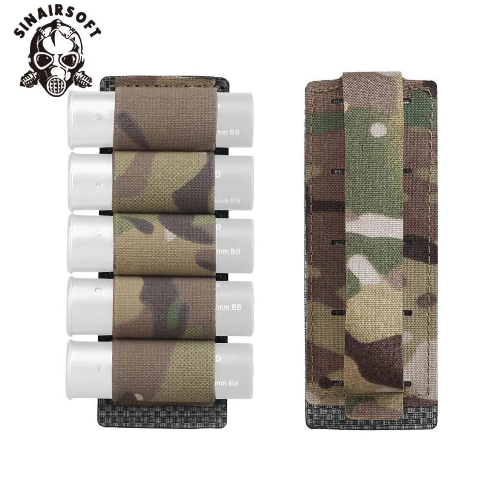 

Tactical Ammo Pouch Molle 5 Rounds 12 Gauge Shotgun Hanging Sticker Holder Bullet Cartridge Military Hunting Gun Accessories
