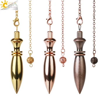 CSJA 점술용 황동 금속 진자, 운세 Dowsing Pendulum Pendant Pendulos Pendule radiethésie Divinatory g629
