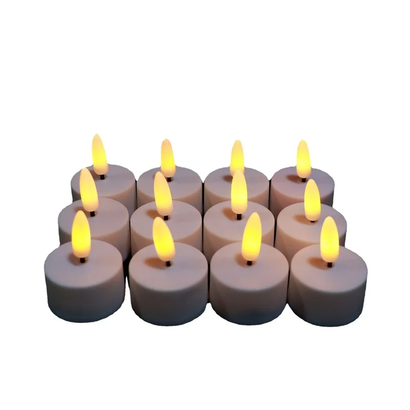 12PCS LED Candle Light remote control Simulation Candle Smokeless Tea Light WarmWhite Flash Holiday Birthday Wedding Party Decor