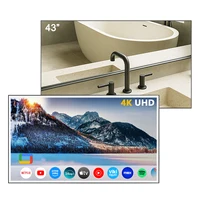 Souria 43 pouces miroir intelligent grand écran étanche TV système TV Goo-gle hôtel salle de bain intérieure SPA Bluetooth WiFi DTV Tuner 1