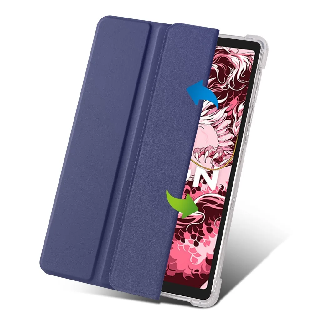 Tri-Fold Soft TPU Back Stand Tablet Case