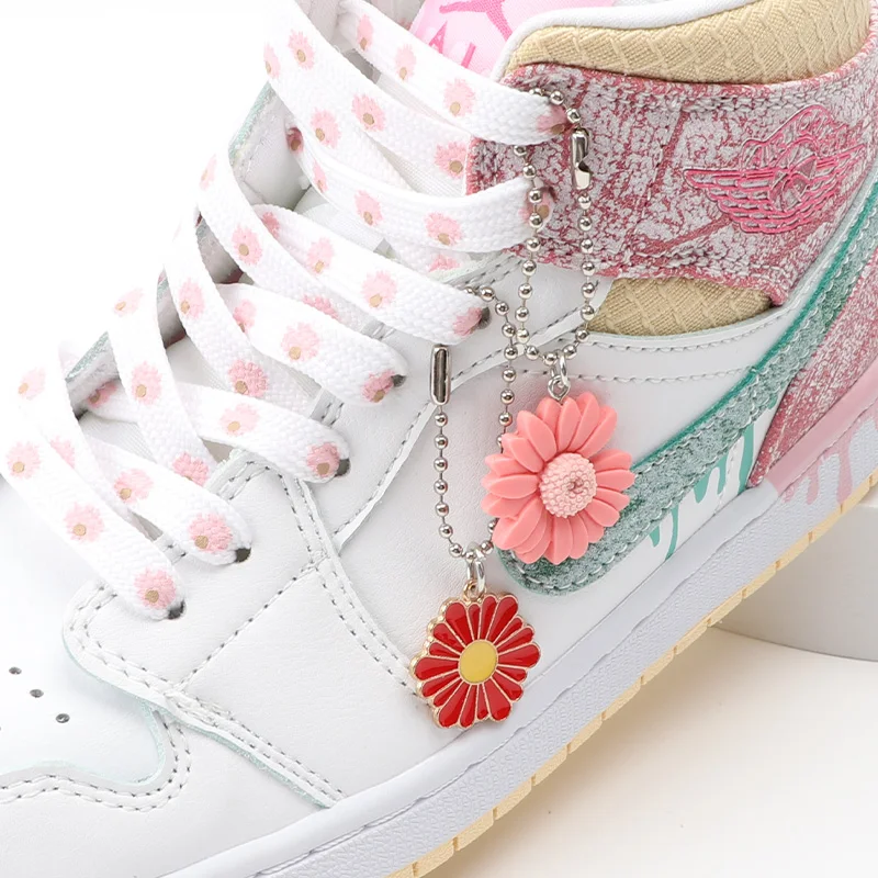 Cream Daisy Shoe Chain Shoelaces Decoration Canvas Shoes Sneakers