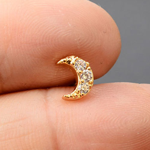 PCS Cute Small Star Ear Stud Cuff Earring Gold Color Cartilage Stainless Steel Helix Piercing Tragus Bar Ball Ear Jewelry