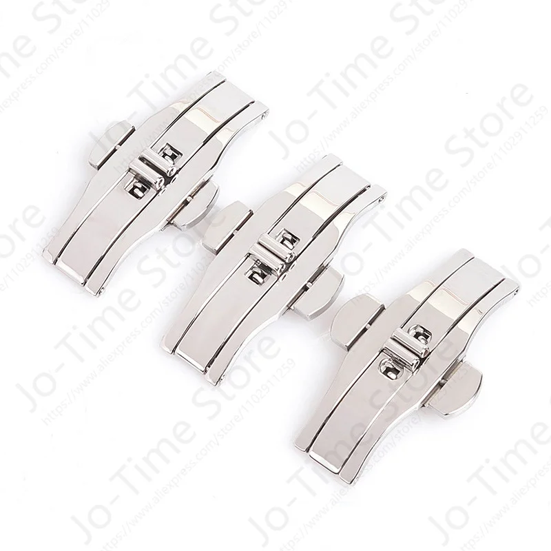 

Watch Accessories Double Push Automatic Butterfly Watchband Buckle Steel Folding Clasp Metal Men Women Watch Button 4mm 5mm 6mm