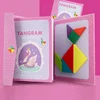 Wooden Jigsaw Magnetic Tangram Puzzle Book Educational Toys For Children Baby Kid Portable Montessori Learning Intelligence 5