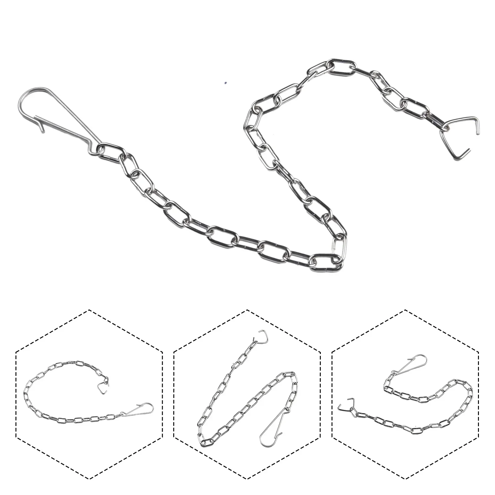 1pcs Toilet Handle Lever Lift Flush Replacement Ball Chain For Toilet Repairing Tool Stainless Steel Flapper Chain