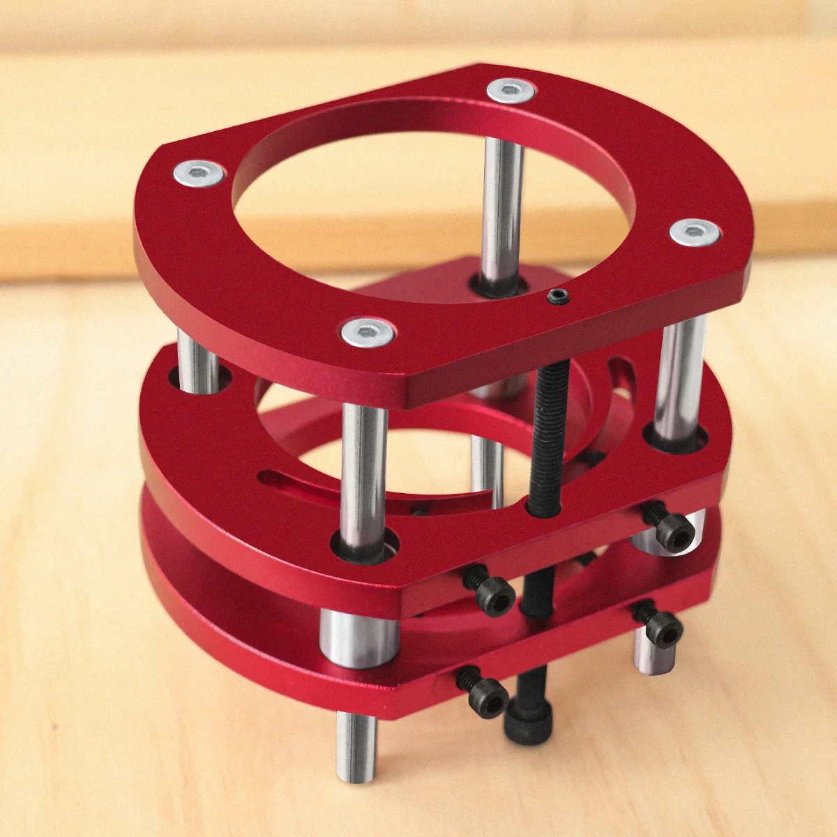 Adjustable Router Lift for Woodworking Benches - Precision DIY Tool with Insert Plate Lift Base