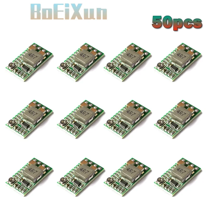

50pcs Mini DC-DC 12-24V To 5V 3A Step Down Power Supply Module Voltage Buck Converter Adjustable 97.5% 1.8V 2.5V 3.3V 5V 9V 12V