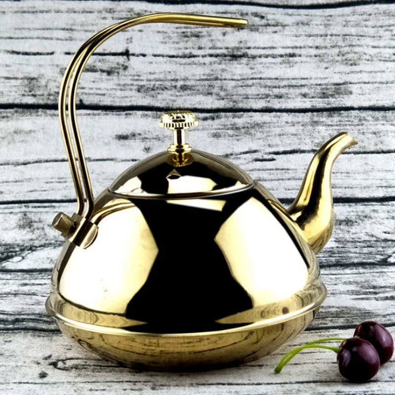 Retail Whistling Tea Kettle With Handle Stainless Steel Teapot For Stovetops Camping Hiking Picnic Outdoor Water Kettle