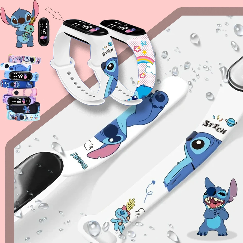 Cartoon digital watches for kids stamp duty LED touch waterproof electronic outdoors sports watch children's birthday gifts