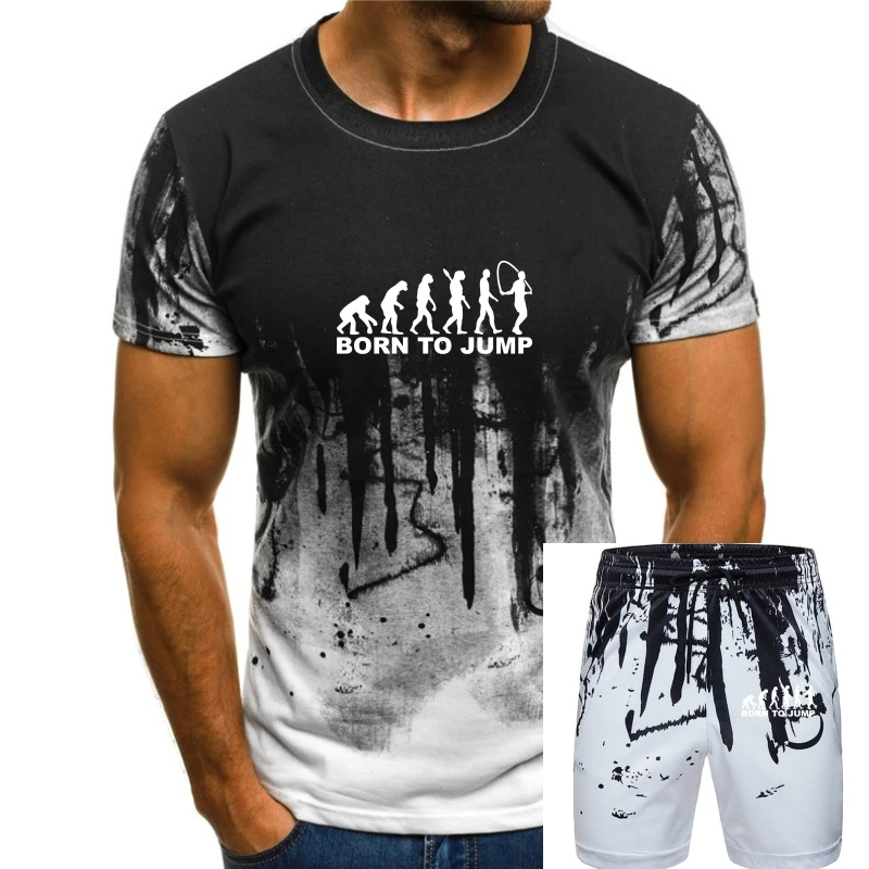 

Футболка Evolution Born To Jump Rope, популярная Стильная мужская футболка, футболка, новые модные мужские футболки