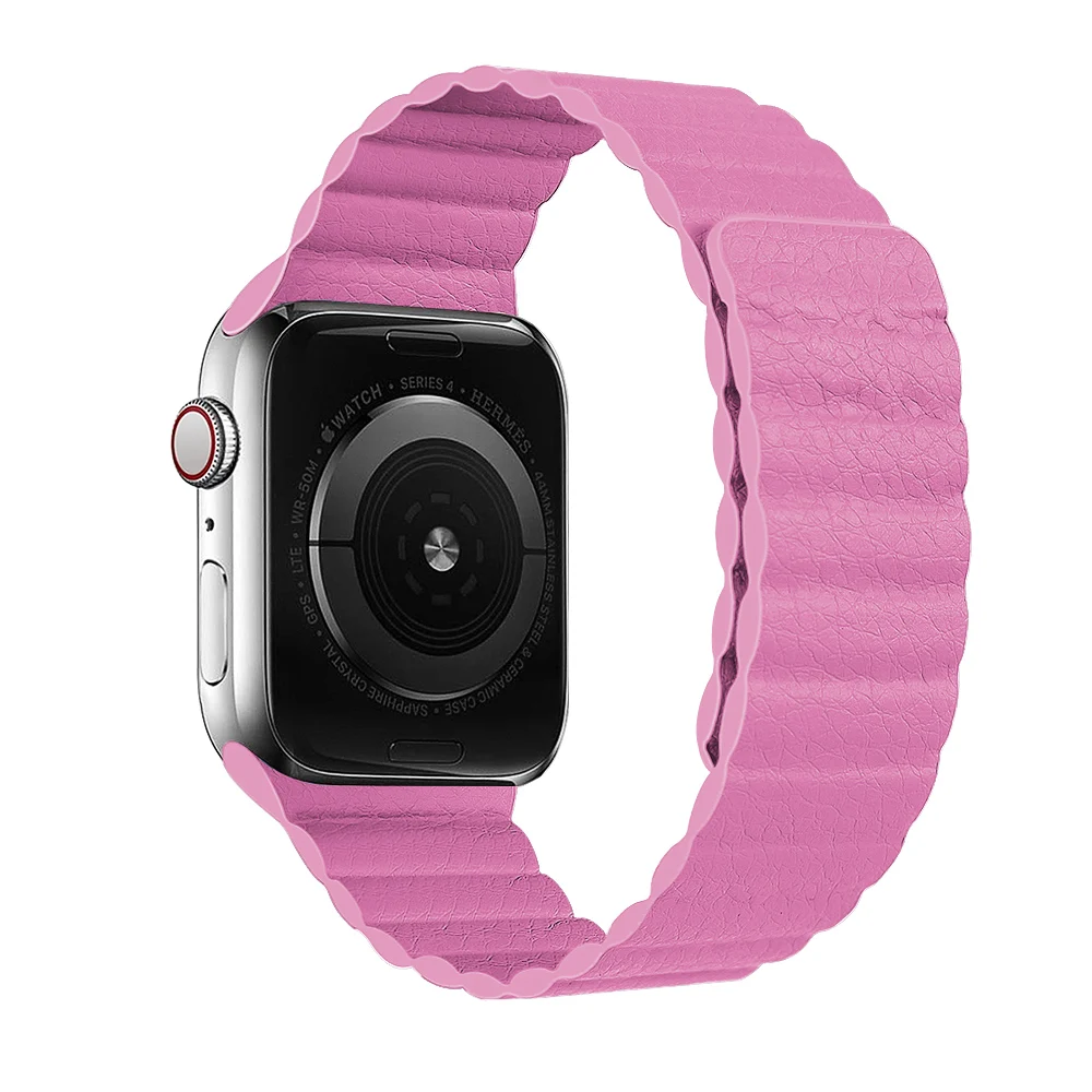 Elegant Leather Loop Strap with Magnetic Closure