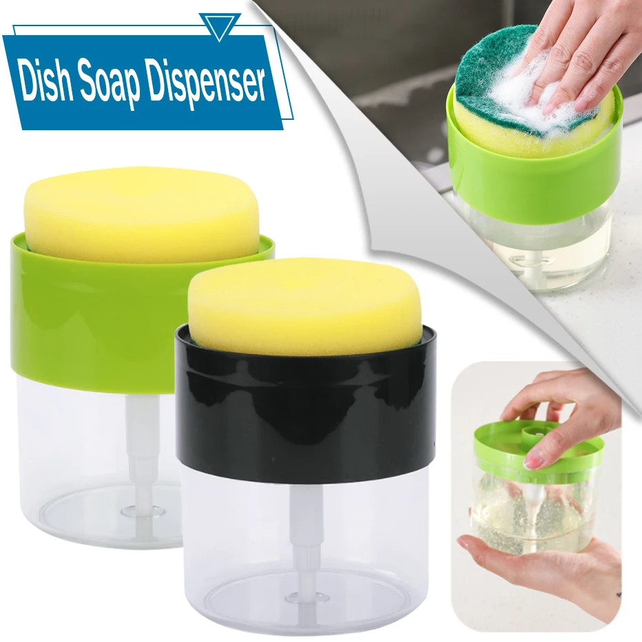 

Automatic Dish Soap Dispenser Bottle Liquid Soap Kitchen Sponge Soap Dispenser Sponge Dispenser Manual Soap Dispenser