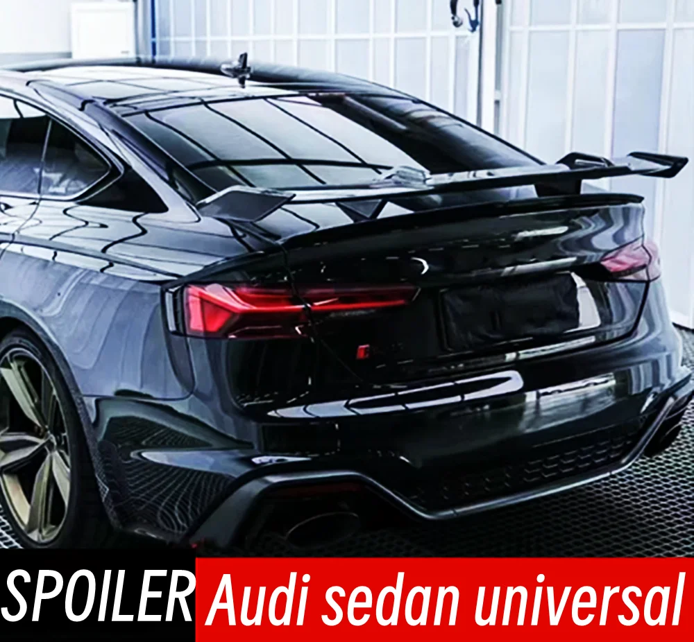 

Audi Sedan Universal Spoiler For A3 A4 A5 A6 A7 B6 B7 B8 8.5 B9 C7 Black Carbon Fibe Rear Trunk Lid Wings Car Tuning Accessories