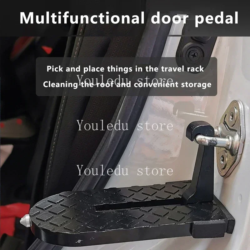 Universal Foldable Car Door Step Pedal Portable Space Saving Car