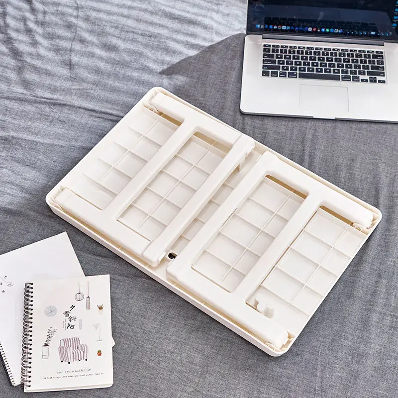Folding Computer Desk Portable Lightweight Bed Stable Laptop Desk Plastic Material Home Bedroom Living Room Furniture