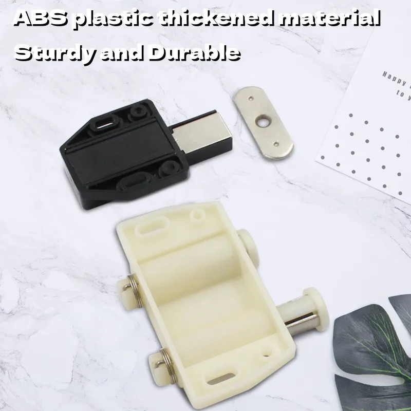 Invisible Cabinet Catches Hidden Magnetic Bouncer Door Catches Handle Free Plastic Adjustable Drawer Bouncer Hardware Accessory