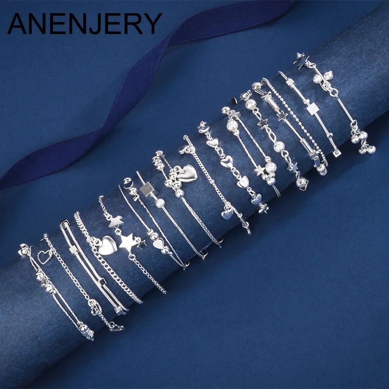 Bracciale In Argento Sterling 925 Con Pietre CZ - Regolabile, Ipoallergenico, Regalo Per Donne E Ragazze