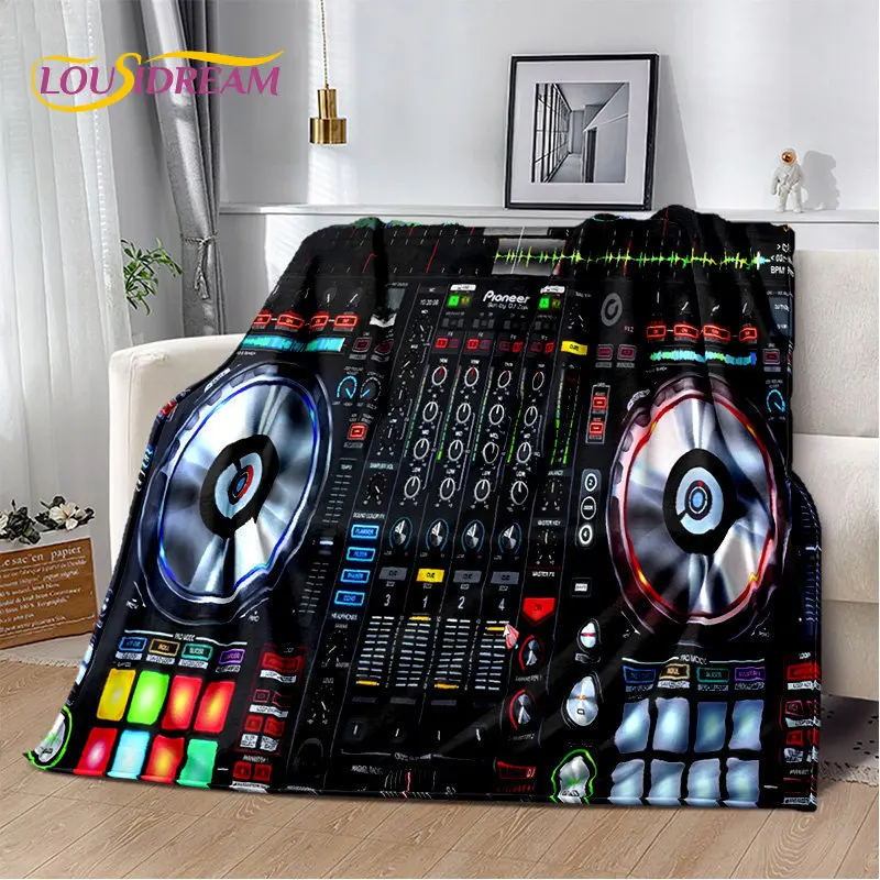 3D 멋진 DJ 음악 화면 키보드 부드러운 플러시 담요, 플란넬 담요, 따뜻한 던져 담요, 거실 침실 침대 소파 피크닉