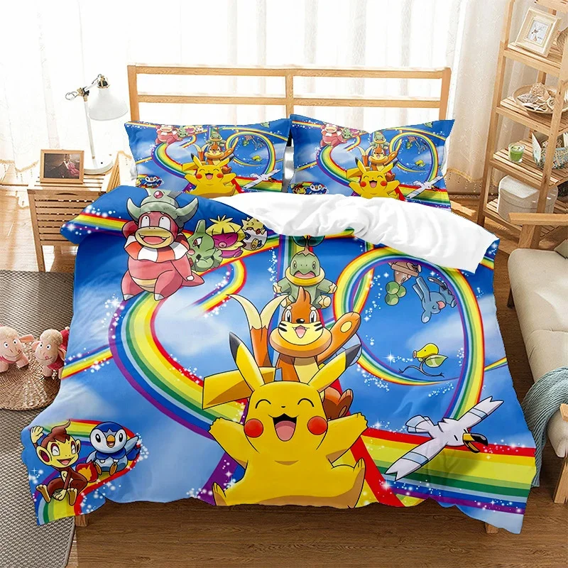 

Duvet Cover 3d Printed Pikachu Down Set Bedding Printed Children Set Duvet Cover Multicolor Children Teenager Room Decoration