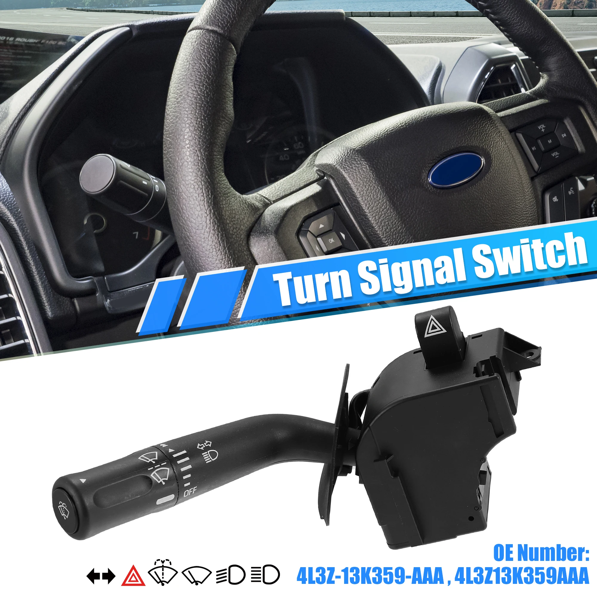

X Autohaux Car Turn Signal Lever Switch Steering Column Switch Cruise Control 4L3Z13K359AAA for Ford F-150 Heritage 2004-2005