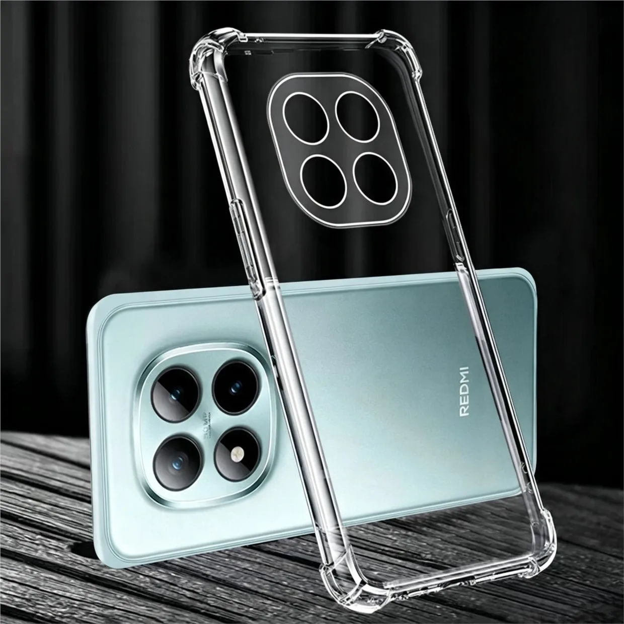 Durable Transparent Shockproof Phone Case - Thick Clear Protective Soft Cover